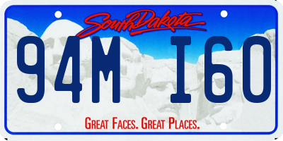 SD license plate 94MI60