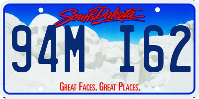 SD license plate 94MI62