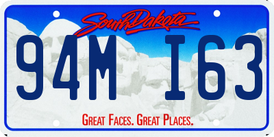 SD license plate 94MI63