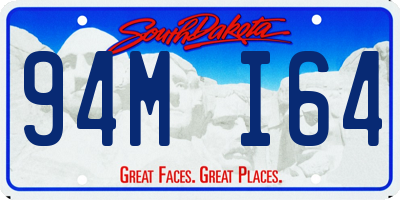 SD license plate 94MI64