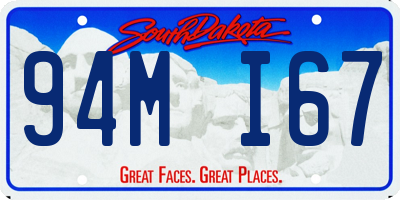 SD license plate 94MI67