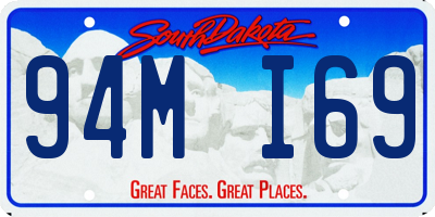 SD license plate 94MI69