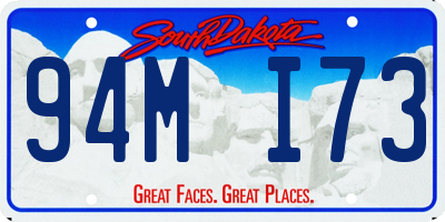 SD license plate 94MI73