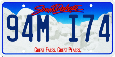 SD license plate 94MI74