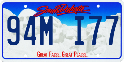 SD license plate 94MI77