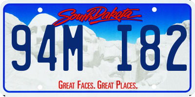 SD license plate 94MI82