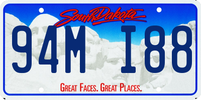 SD license plate 94MI88