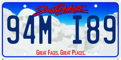 SD license plate 94MI89