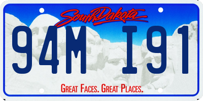 SD license plate 94MI91