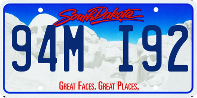 SD license plate 94MI92