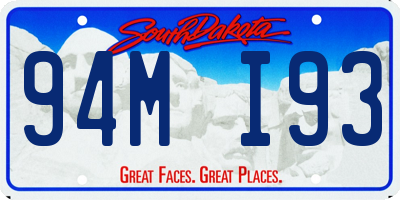 SD license plate 94MI93