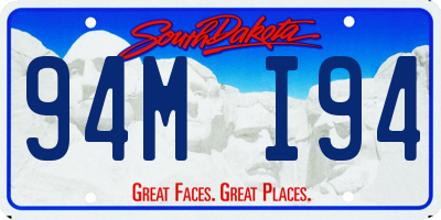 SD license plate 94MI94