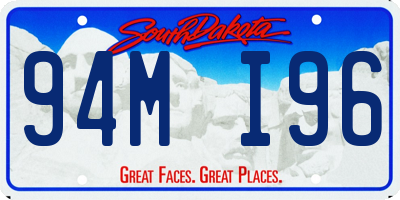 SD license plate 94MI96