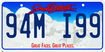 SD license plate 94MI99