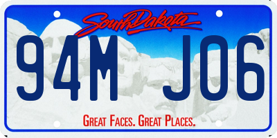 SD license plate 94MJ06