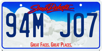 SD license plate 94MJ07