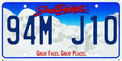 SD license plate 94MJ10