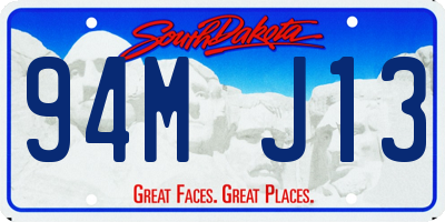 SD license plate 94MJ13