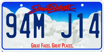 SD license plate 94MJ14