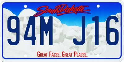 SD license plate 94MJ16