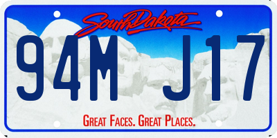SD license plate 94MJ17