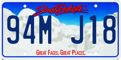 SD license plate 94MJ18