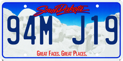 SD license plate 94MJ19