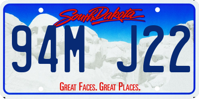 SD license plate 94MJ22