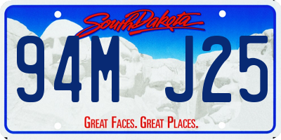 SD license plate 94MJ25