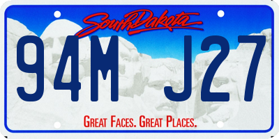 SD license plate 94MJ27