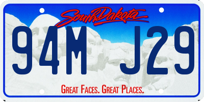 SD license plate 94MJ29