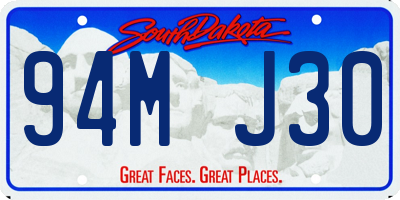 SD license plate 94MJ30