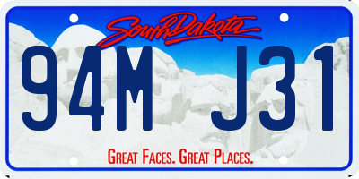 SD license plate 94MJ31