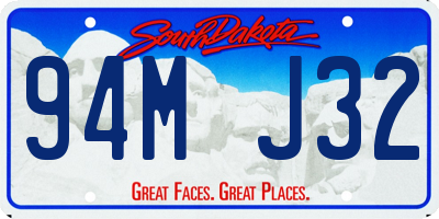 SD license plate 94MJ32