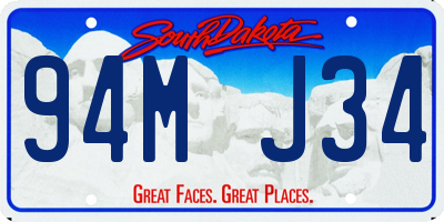SD license plate 94MJ34