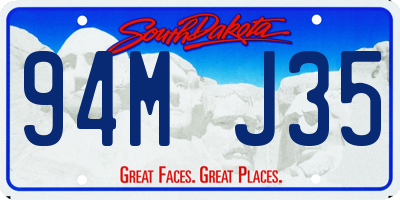 SD license plate 94MJ35