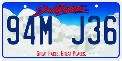 SD license plate 94MJ36