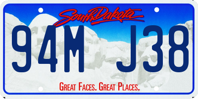 SD license plate 94MJ38