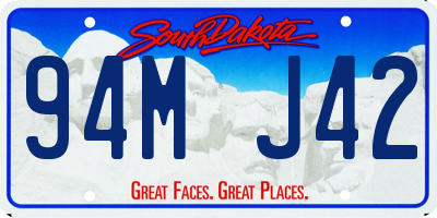 SD license plate 94MJ42