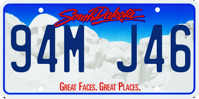 SD license plate 94MJ46