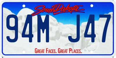SD license plate 94MJ47