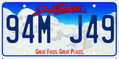 SD license plate 94MJ49