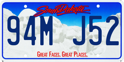 SD license plate 94MJ52