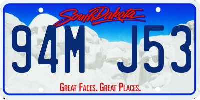 SD license plate 94MJ53