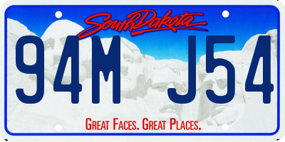 SD license plate 94MJ54