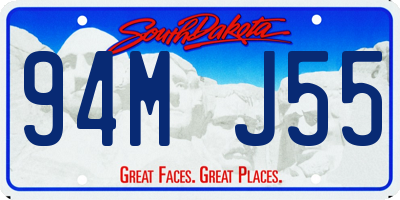 SD license plate 94MJ55