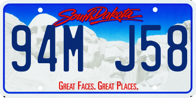 SD license plate 94MJ58