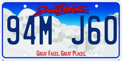 SD license plate 94MJ60