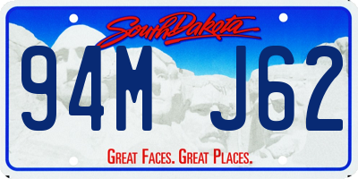 SD license plate 94MJ62