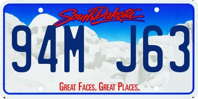 SD license plate 94MJ63